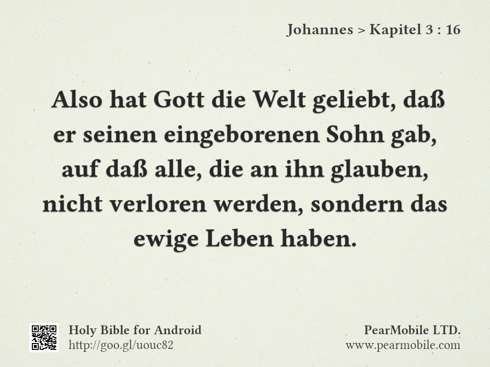 Johannes, Kapitel 3:16